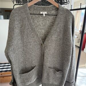 Ella Moss Gray Green Cardigan Sweater